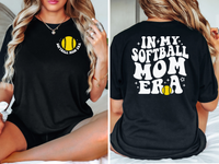 My Softball Mom Era  Yellow white DTF Print