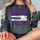 Southeastern Christian Stallions Grunge DTF Print