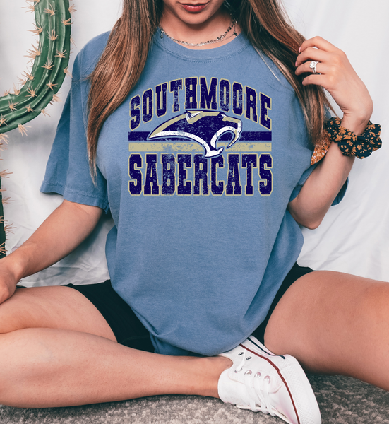 Southmoore Sabercats Distressed DTF Print