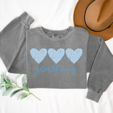 Spartans Checker Heart Trio DTF Print