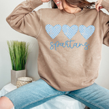 Spartans Checker Heart Trio DTF Print