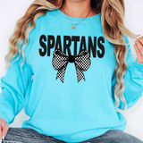 Spartans Coquette Checker Bow DTF Print