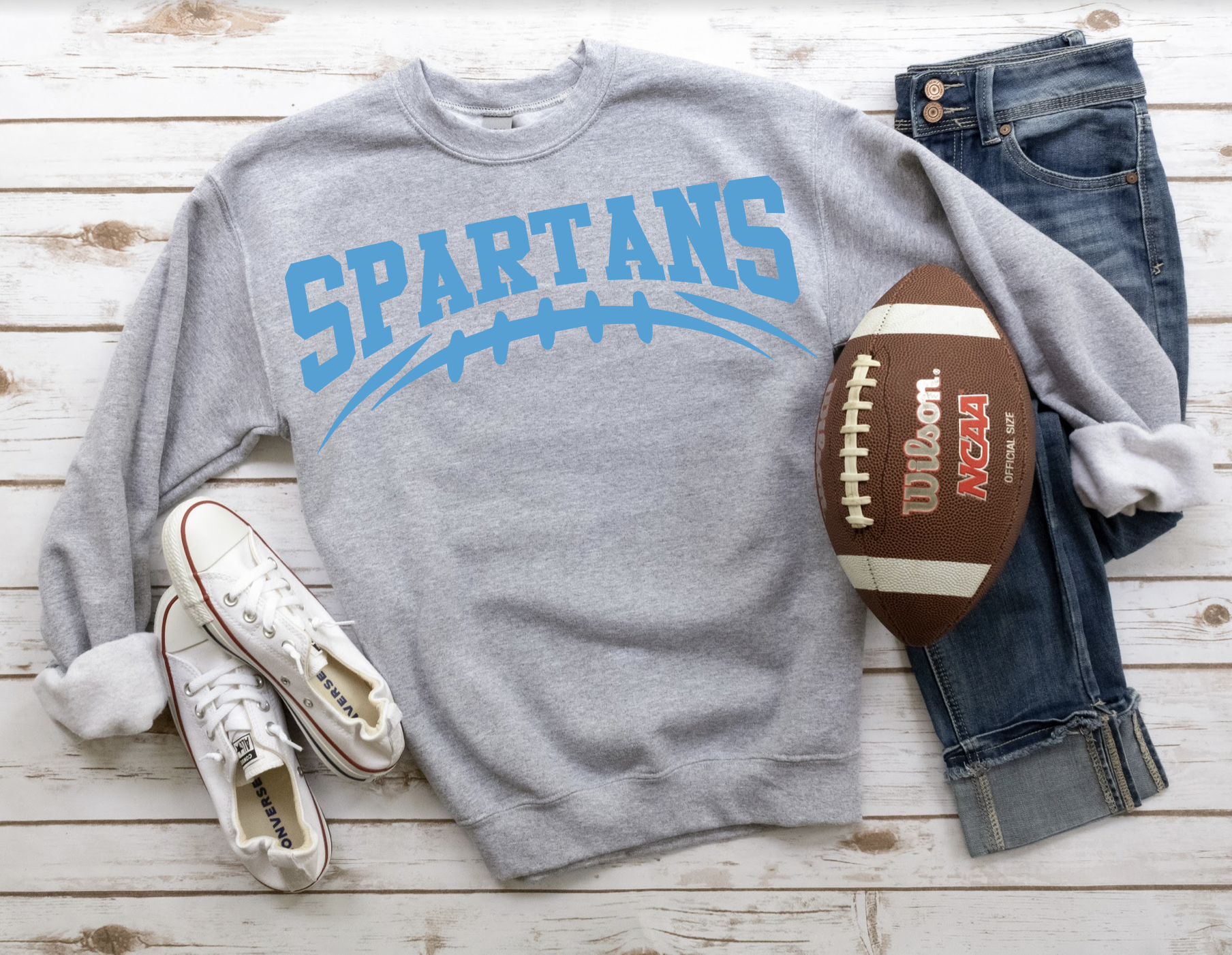 Spartans Football Arched DTF Print