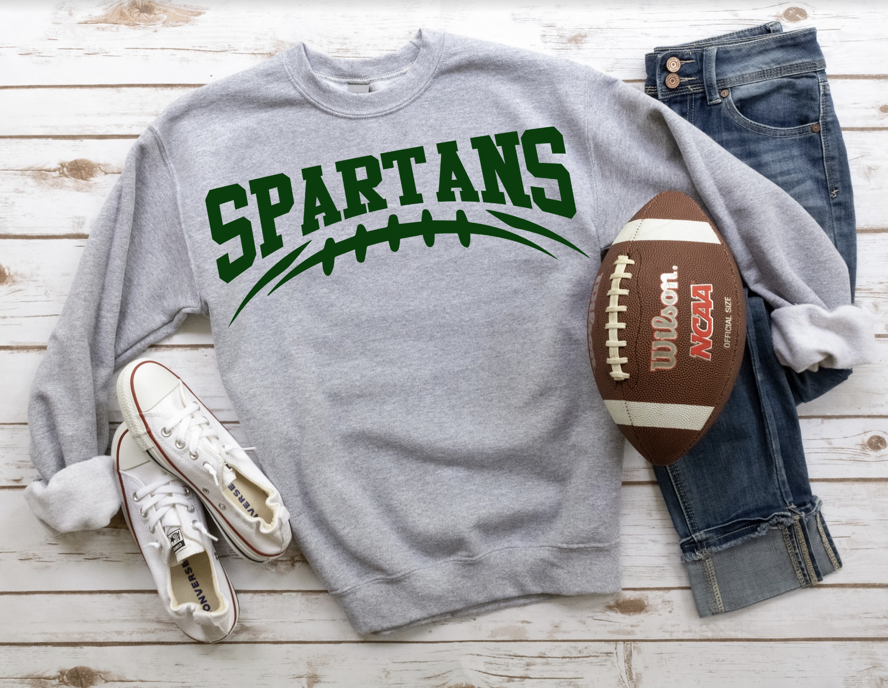 Spartans Football Arched DTF Print