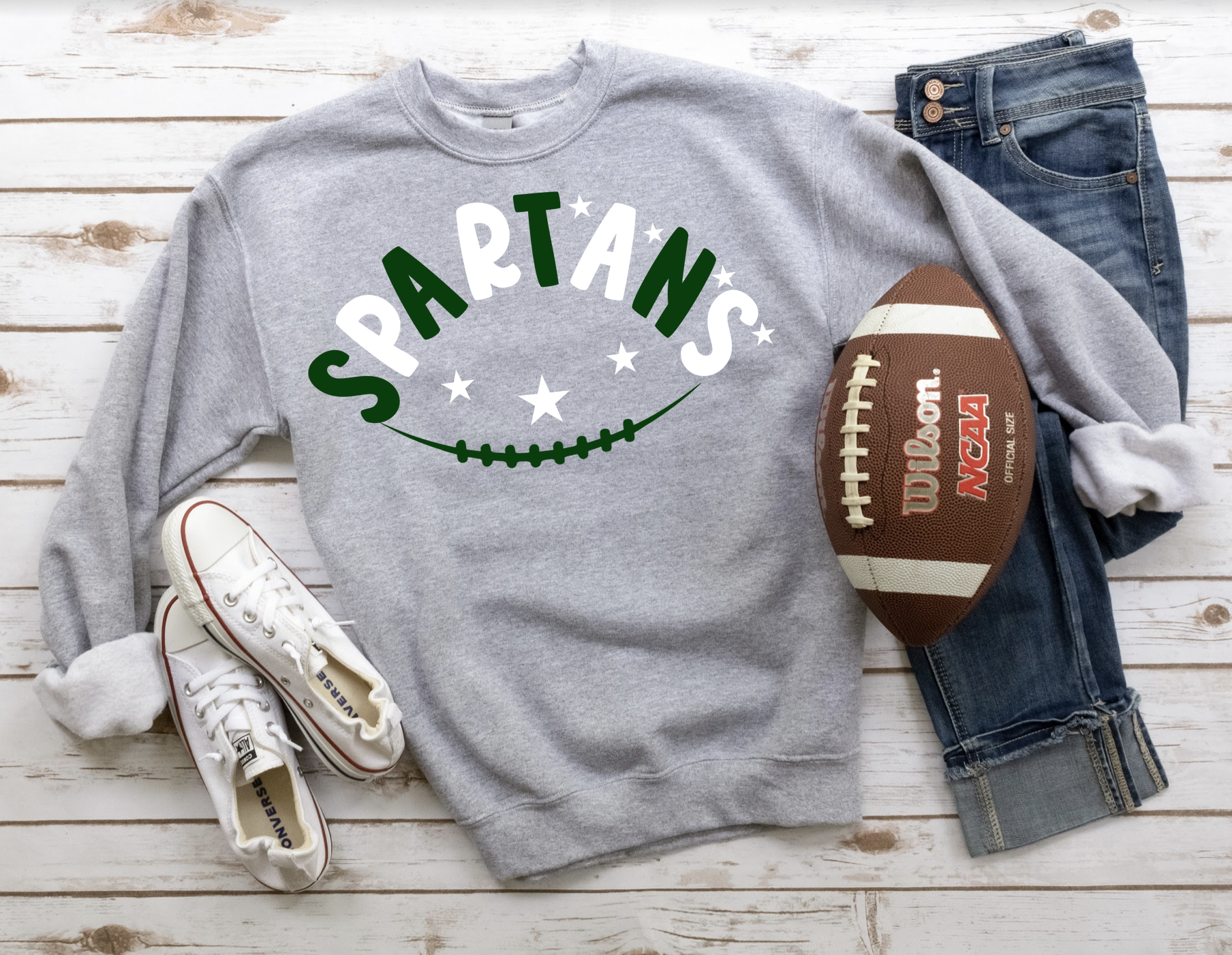 Spartans Football Star DTF Print