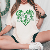Spartans Faux Glitter Heart DTF Print