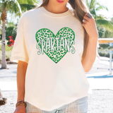 Spartans Faux Glitter Heart DTF Print