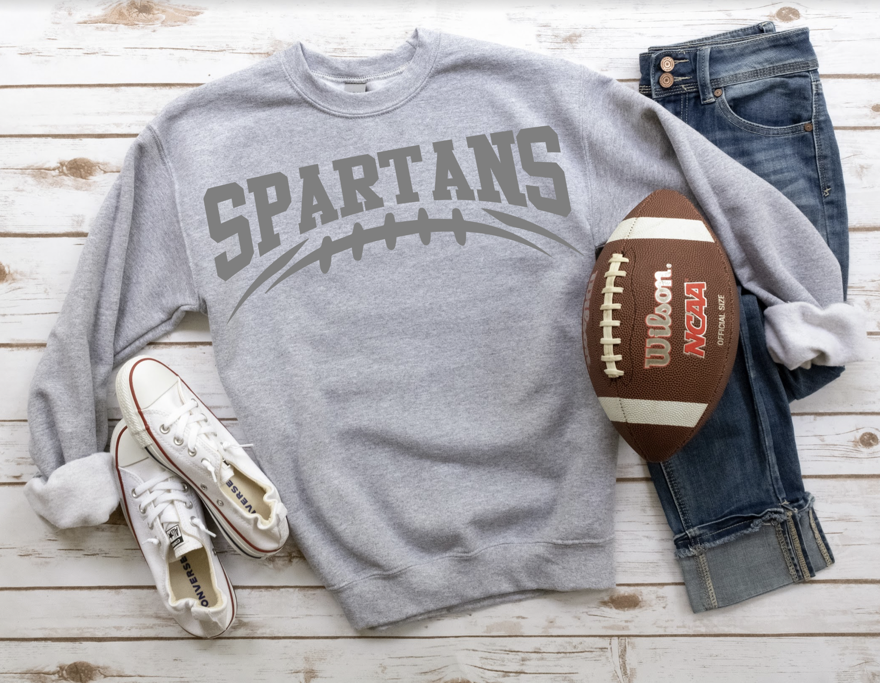 Spartans Football Arched DTF Print
