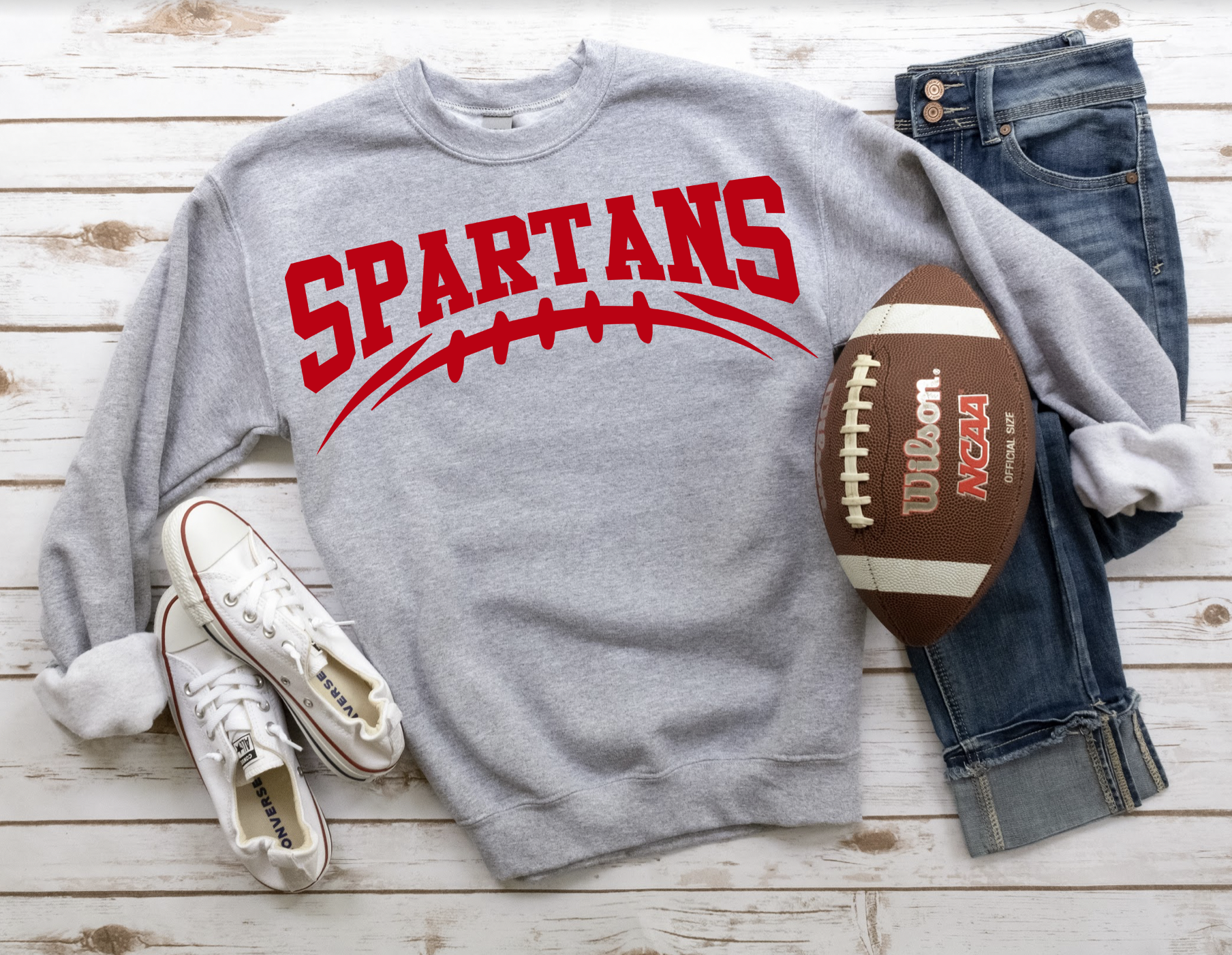 Spartans Football Arched DTF Print