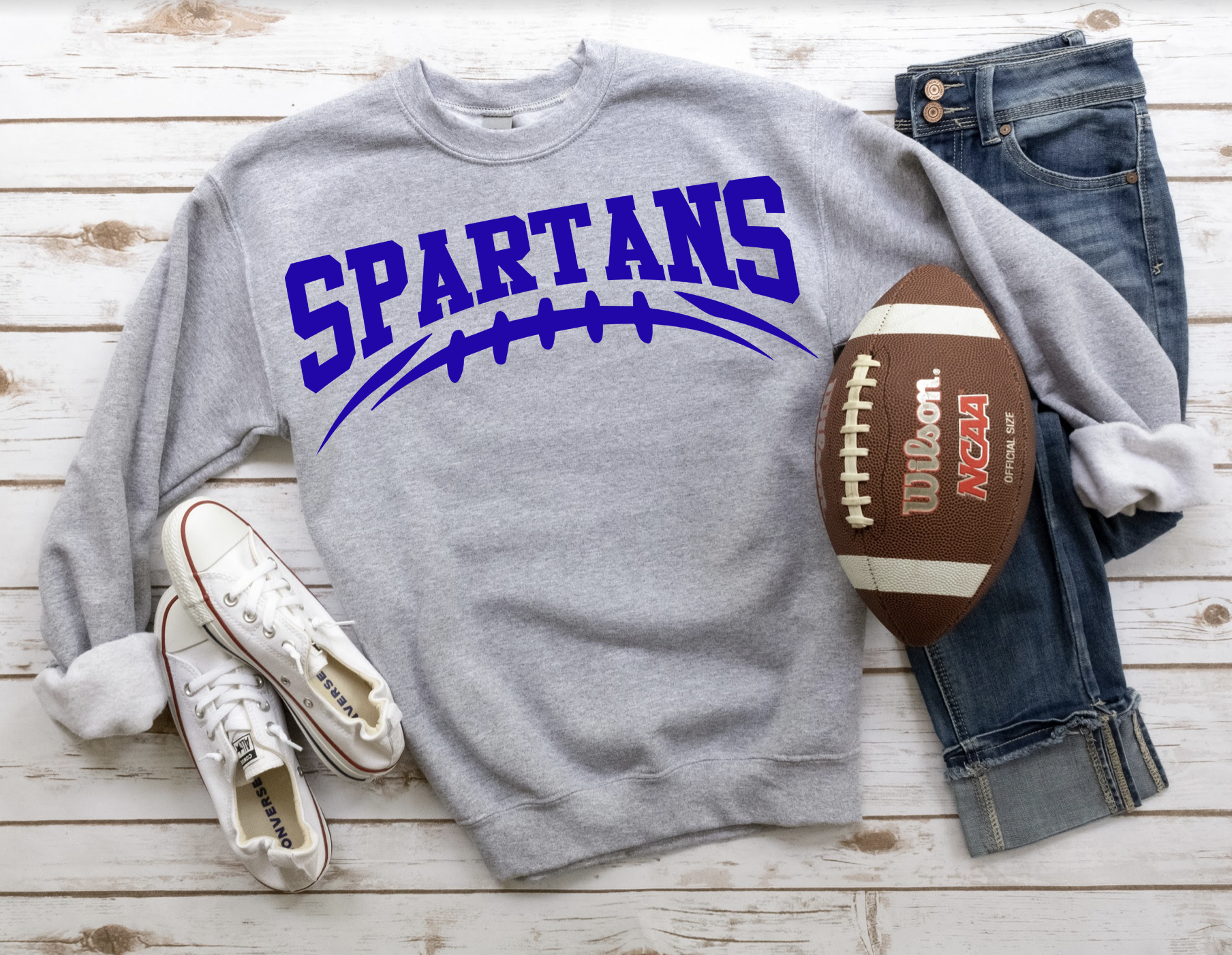 Spartans Football Arched DTF Print