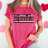 Speech Black and White Hearts DTF Print