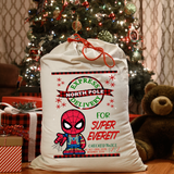 Personalized Super Hero Santa Sack DTF Print