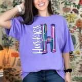 Paint Splatter Huskies DTF Print