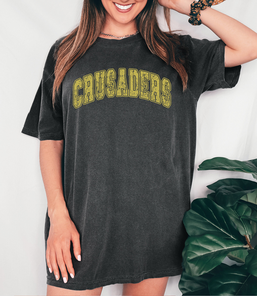 Crusaders Distressed Arch DTF Print