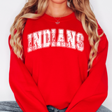 Indians Distressed Arch DTF Print