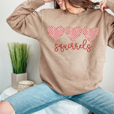 Squirrels Checker Heart Trio DTF Print