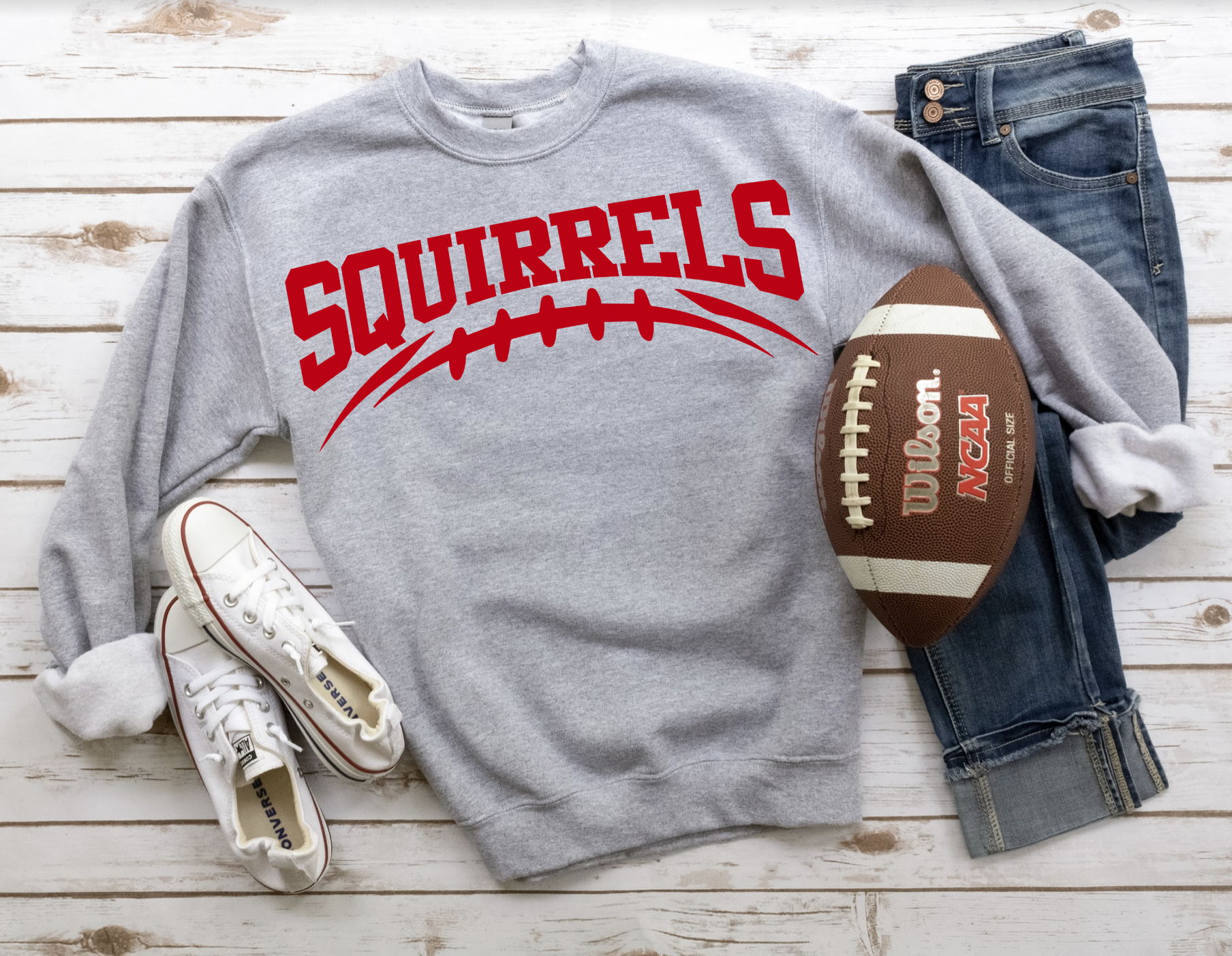 Squirrels Football Arched DTF Print