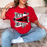 Red Devils Lets Go Star Banner Trio DTF Print