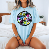 Neon Star Baseball DTF Print