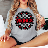 Vikings Checker Star Circle DTF Print