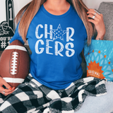 Chargers Stacked Star DTF Print