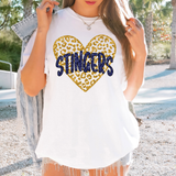Stingers Faux Glitter Heart DTF Print