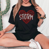 Storm Glitter Effect Heart DTF Print