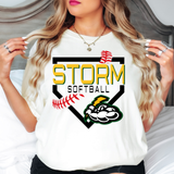 Storm Softball Baseplate DTF Print