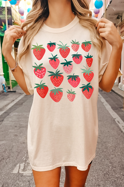 Strawberries DTF Print