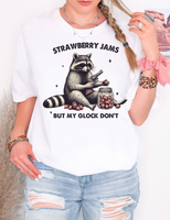 Strawberry Jams But My Glock Doesnt Raccoon DTF Print