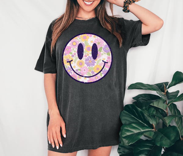 Summer Flower Smile DTF Print
