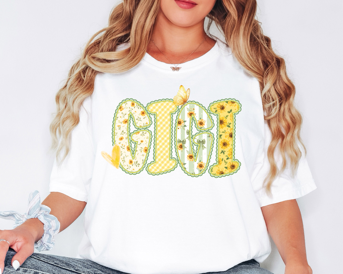 Personalized Sunflower Names DTF Print