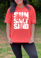 Sun Salt Sand Palm Tree Screen Print LOW HEAT