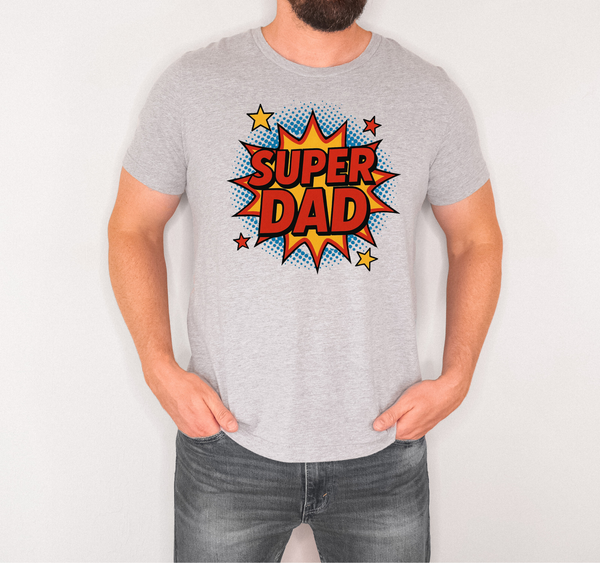 Comic Super Dad DTF Print
