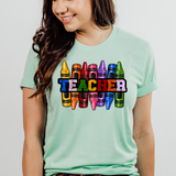 Teacher Crayons DTF Print