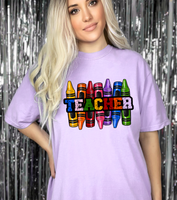 Teacher Crayons DTF Print