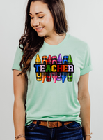 Teacher Crayons DTF Print