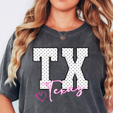 Faux Glitter Texas Doodle DTF Print