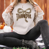 Preppy Thankful Leopard Bow DTF Print