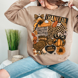 Thankful Retro Collage DTF Print