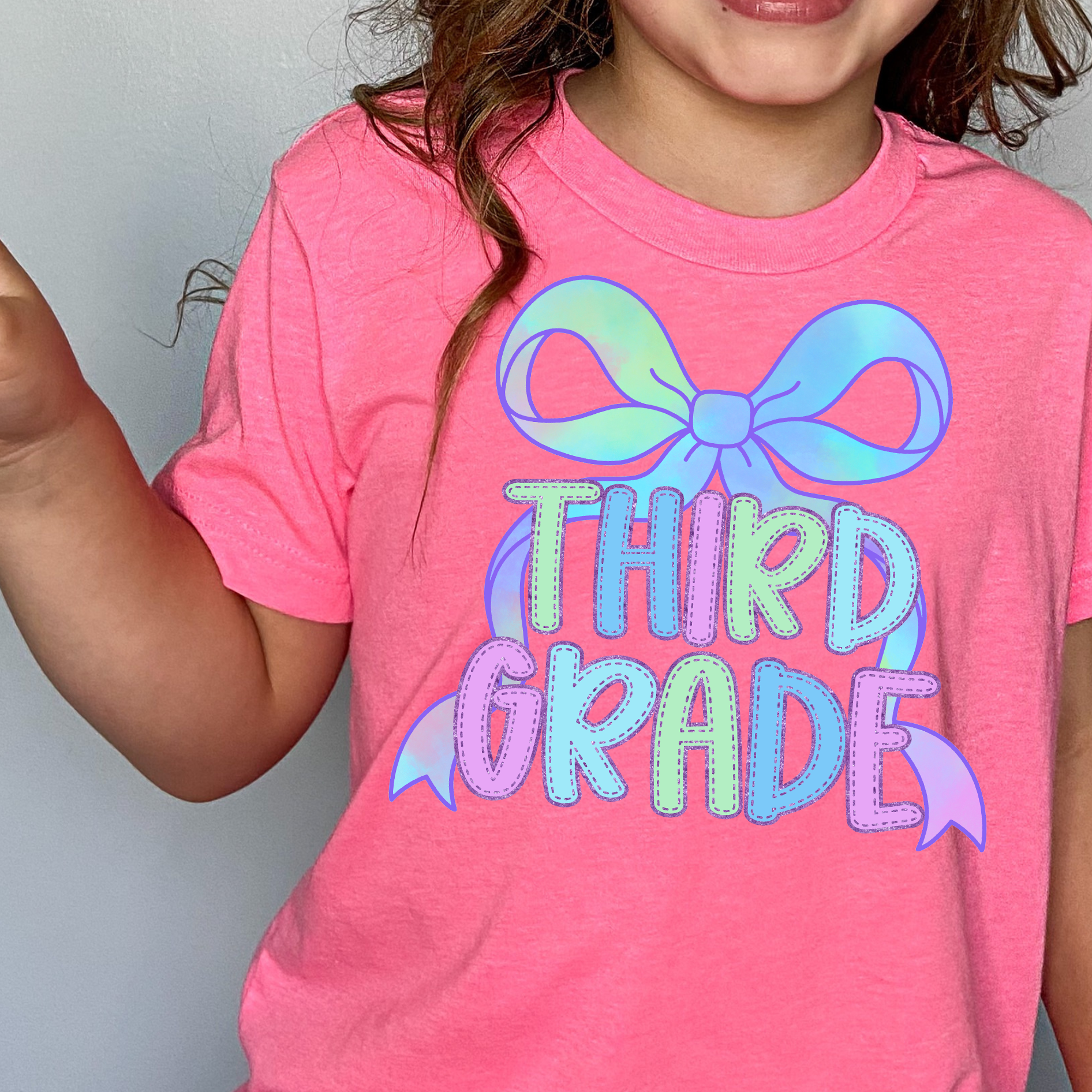 Back To School Elementary Watercolor Bow DTF Print
