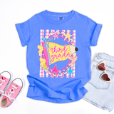 Pink Gingham Pennant Frame Back to School DTF Transfer