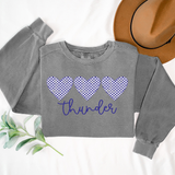 Thunder Checker Heart Trio DTF Print