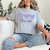 Thunder Checker Heart Trio DTF Print