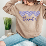 Thunder Checker Heart Trio DTF Print