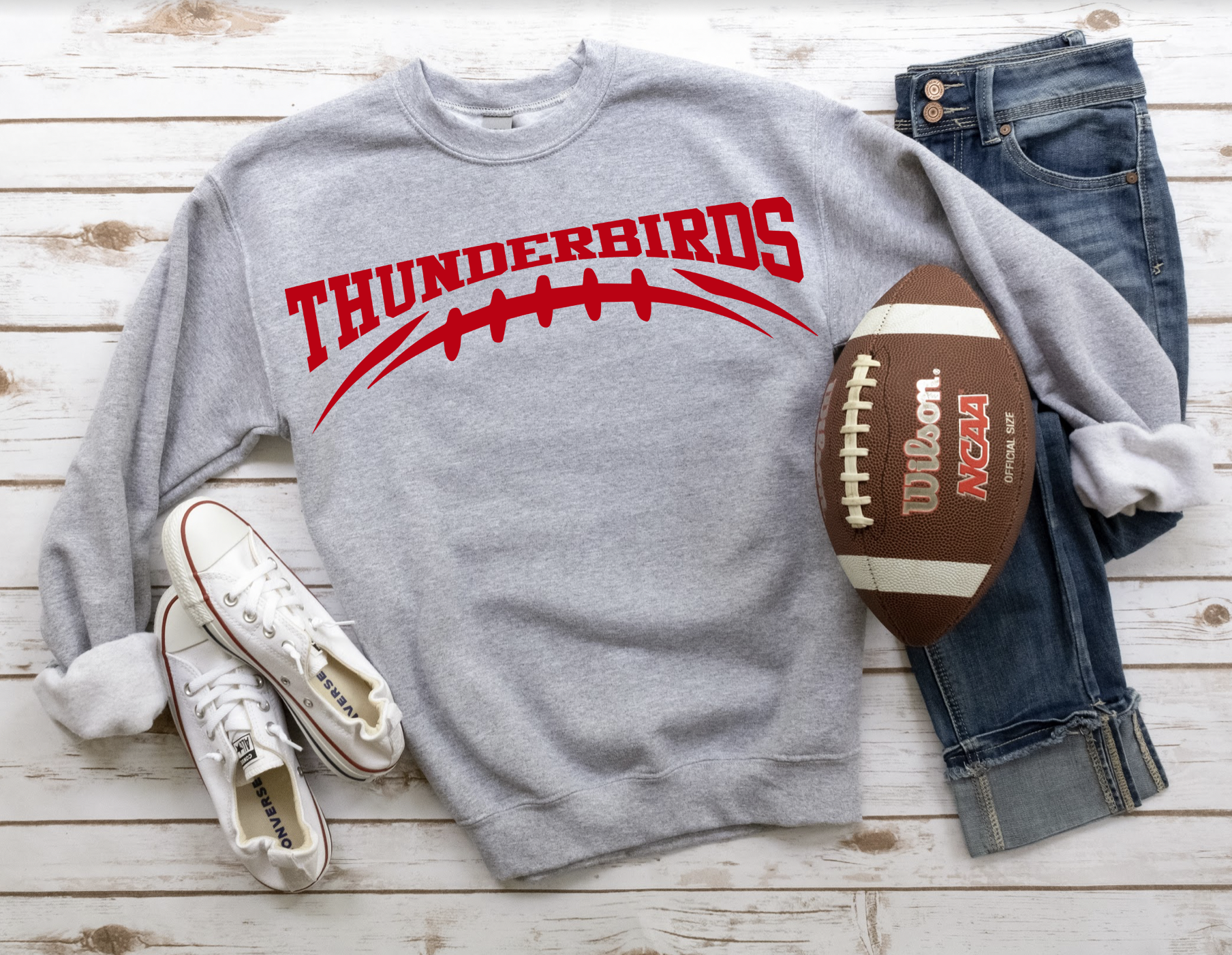 Thunderbirds Football Arched DTF Print