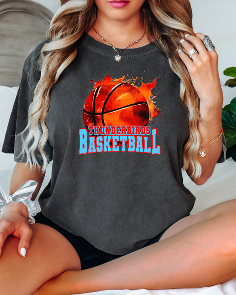 Thunderbirds Splash Basketball DTF Print