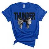 Thunderbirds Coquette Checker Bow DTF Print
