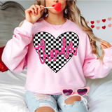 Thunder Valentine Checker Heart DTF Print