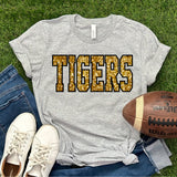 Tigers Gold Sequin DTF Print